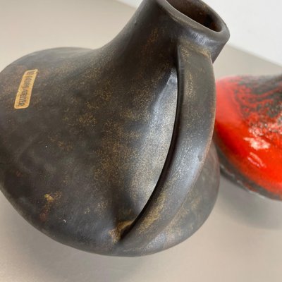 Vases Fat Lava en Poterie par Heinz Siery pour Carstens Tönnieshof