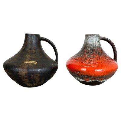 Fat Lava Pottery Vases by Heinz Siery for Carstens