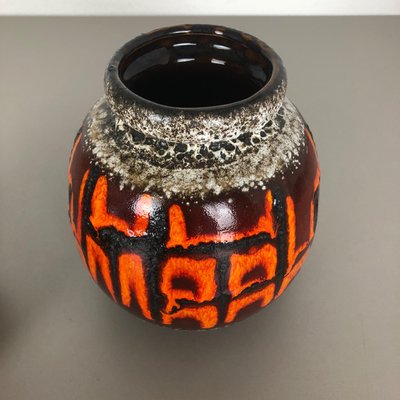 60's/70'S FAT LAVA FLOWER VASE by JOPEKO（1960s West German