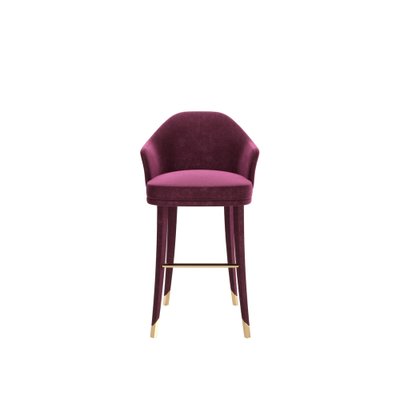 Burgundy velvet bar stools sale