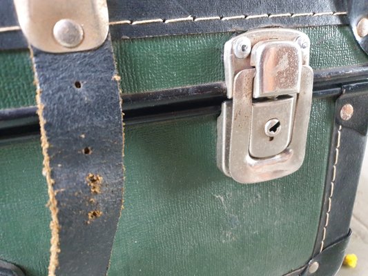 Vintage Black \u0026 Green Suitcase for sale 