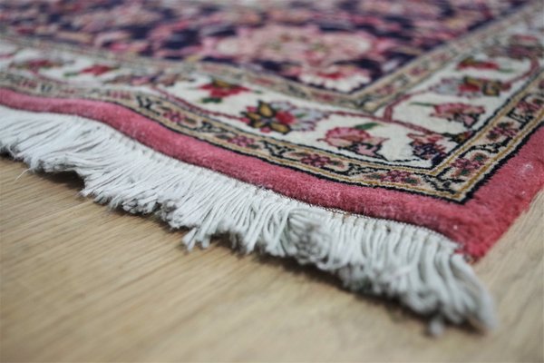 Middle Eastern Tabriz End Hand Knotted, How To Keep My Rug From Rolling Up