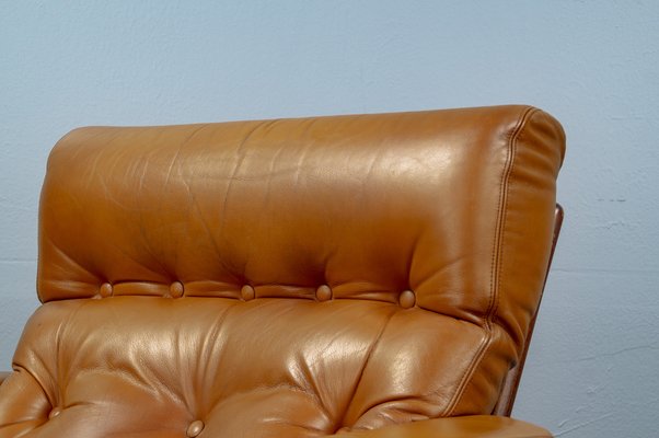 Mahogany Lounge Chair From Coja 1980s, Mahogany Color Leather Sofa
