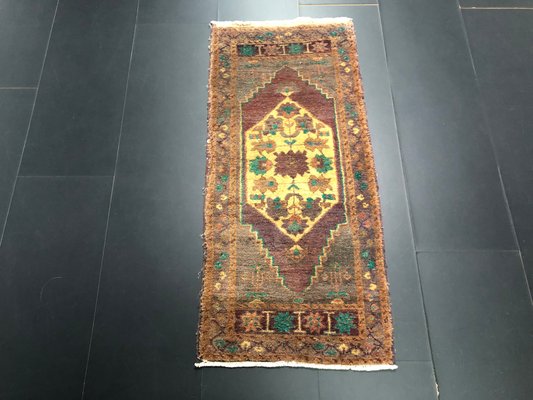 Small Anatolian Neutral Wool Door Mat for sale at Pamono
