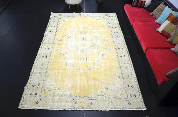 Turkish Yellow Area Rug For At Pamono, Yellow Area Rugs For Living Room