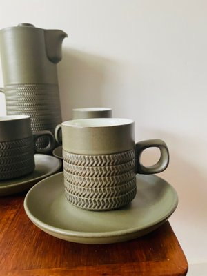 Englisches Vintage Keramik Geschirr Set aus der Chevron Serie von Gill Pemberton für Denby bei Pamono kaufen