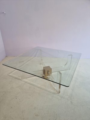 Mesa de centro vidrio tablero de vidrio cuadrado en venta en Pamono