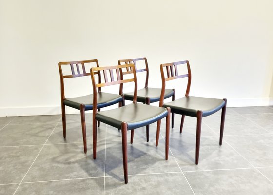 Extendable Rosewood Model 79 Dining Table Chairs by Niels O. M ller for J.L. M llers 1950s Set of 5