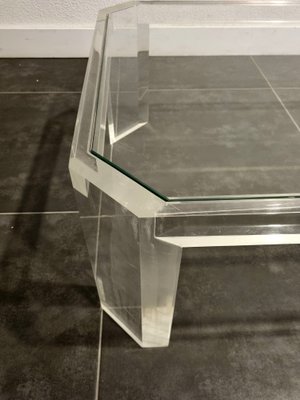 Perspex glass coffee hot sale table