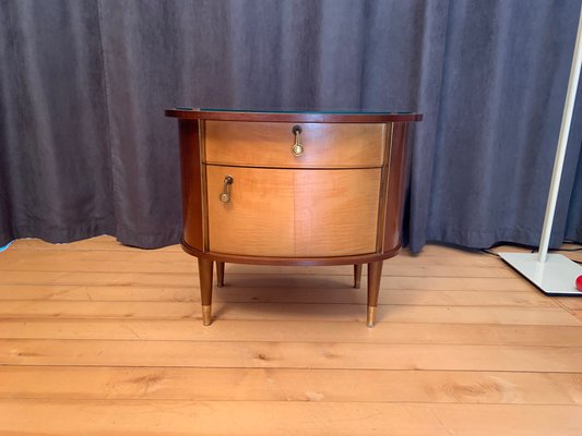 Glass 2024 brass nightstand