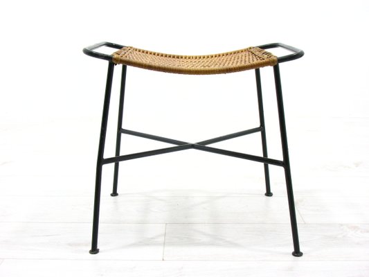 Vintage Rattan Stool 1970s for sale at Pamono