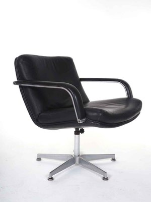 Black Leather Artifort Lounge Chair by Geoffrey Harcourt for sale