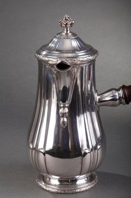 French Silver Hot Chocolate Pot or Coffee Pot by Puiforcat for
