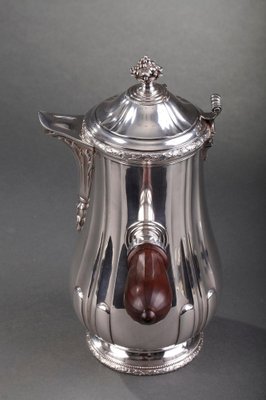French Silver Hot Chocolate Pot or Coffee Pot by Puiforcat for