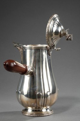 French Silver Hot Chocolate Pot or Coffee Pot by Puiforcat for