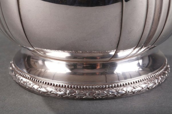 French Silver Hot Chocolate Pot or Coffee Pot by Puiforcat for