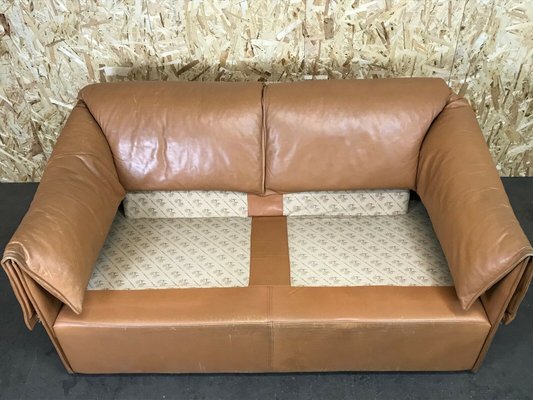 Vintage Two-Seater Lotus Sofa in Beige Buffalo Leather by N. Eilersen,  1970s for sale at Pamono