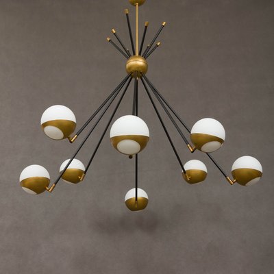Italian Brass Sputnik Chandelier In The Style Of Stilnovo For At Pamono Italian Brass Sputnik Chandelier In The, Italian Style Chandelier
