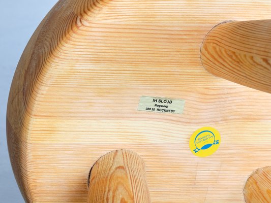 Swedish Three Legged Stool in Solid Pine by Ingvar