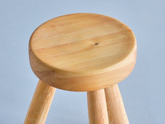 Swedish Three Legged Stool in Solid Pine by Ingvar