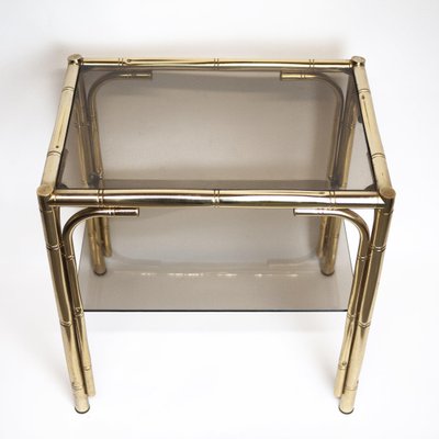 Vintage Faux Bamboo Brass Coffee Table, 1970s for sale at Pamono