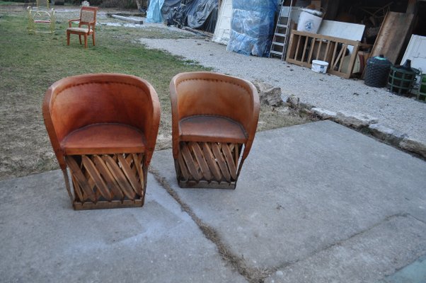 Mexican leather 2024 dining chairs