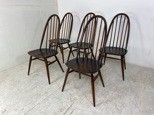 Vintage Scandinavian Style Quaker 365 Dining Chairs by Lucian Ercolani for Ercol Set of 4 1960s