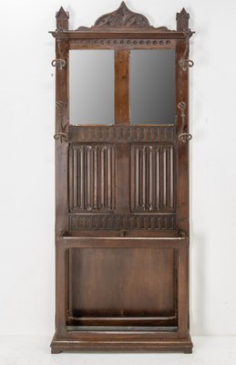 Antique hat stand with mirror sales