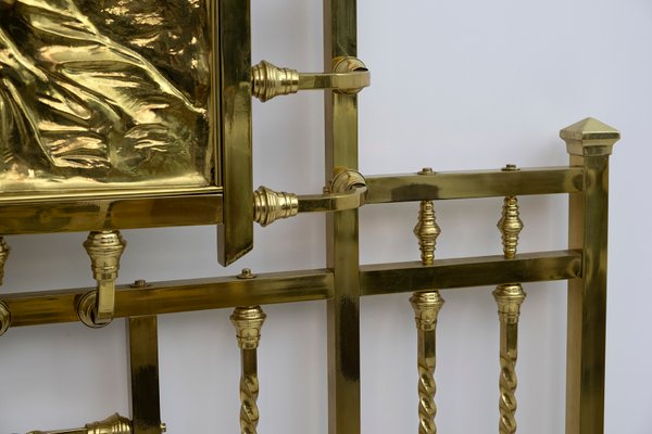 Art deco outlet brass bed
