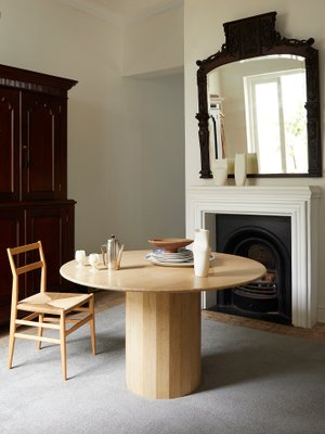 Anya travertine dining table top