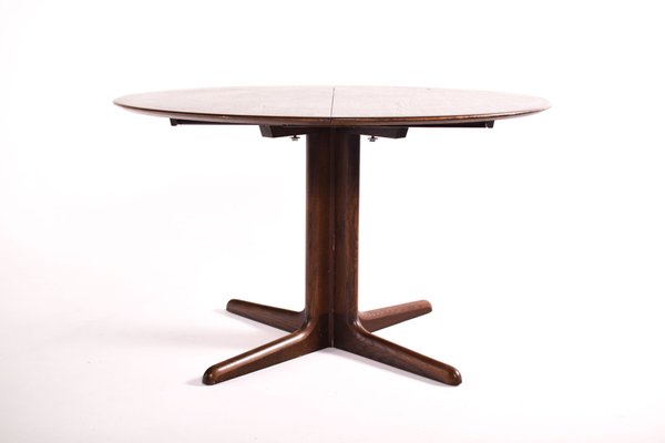 Mid Century Oak Round Dining Table From, Modern Pedestal Dining Table With Leaf