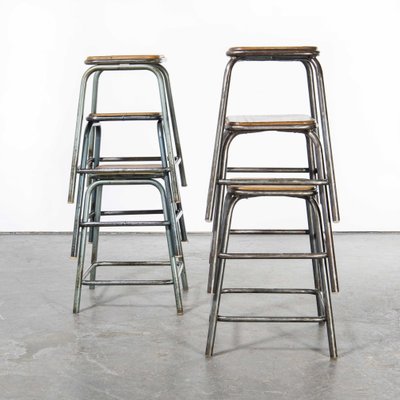 Vintage Industrial French Stacking High, Types Of Folding Bar Stools