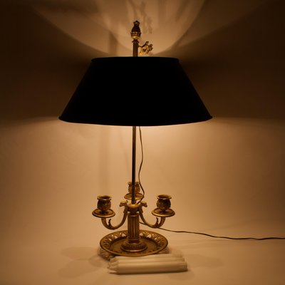 CONTACT SELLER Before PURCHASING Vintage French Empire 3 Horn Bronze Table Lamp