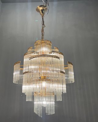 Italian Murano Glass Rod Brass Chandelier For At Pamono Italian Murano Glass Rod Brass, Brass Glass Rod Chandelier