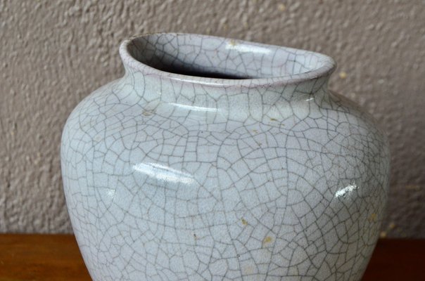 Craquelé Ceramic Vase by Friedgart Glatzle for Karlsruhe Majolika