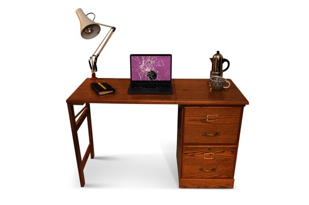 20th Century Oak Trestle Desk With Two, White Desk With File Cabinet Drawers In Sri Lanka