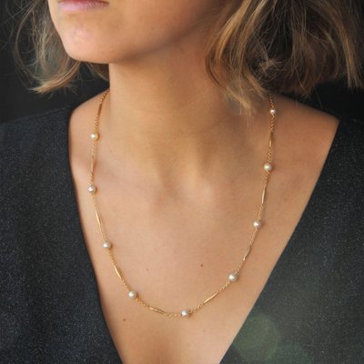 French Cultured Pearls 18 Karat Yellow 