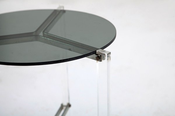 Small Postmodern Acrylic Glass Side Table for sale at Pamono