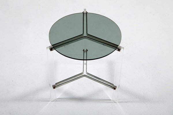 Petite Table d'Appoint Postmoderne en Verre Acrylique en vente sur Pamono