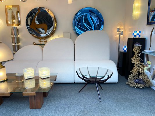 Mid-Century Italian Wood and Glass Spider Coffee Table by Carlo De