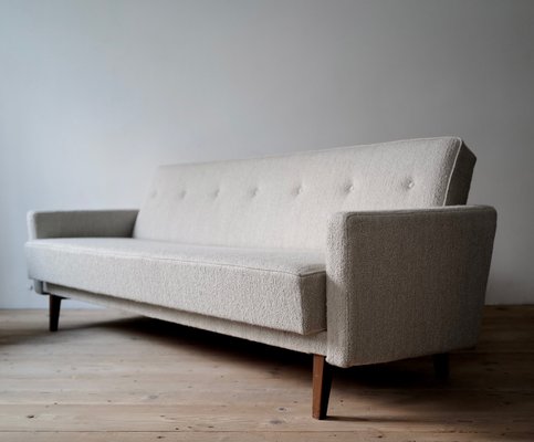 Mid Century Light Grey Daybed in Raf Simons Boucl 1960s for sale