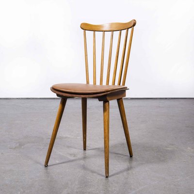 Upholstered Dining Chair 1950s Set, Bentwood Upholstered Wooden Dining Chairs
