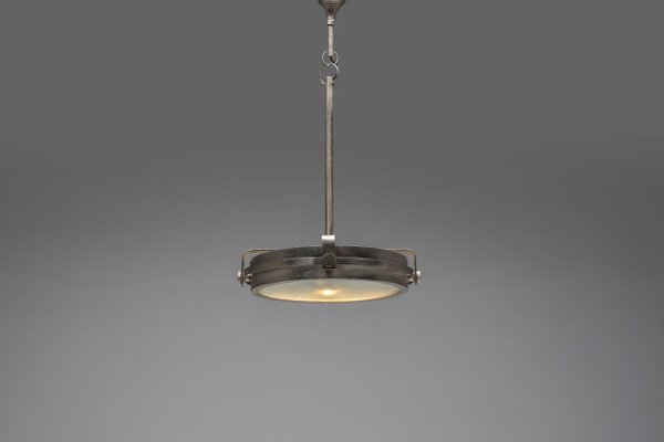Industrial Steel Ceiling Lamp, 1990s 