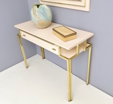 Postmodern Italian Pale Pink Formica, Pink Console Table Uk