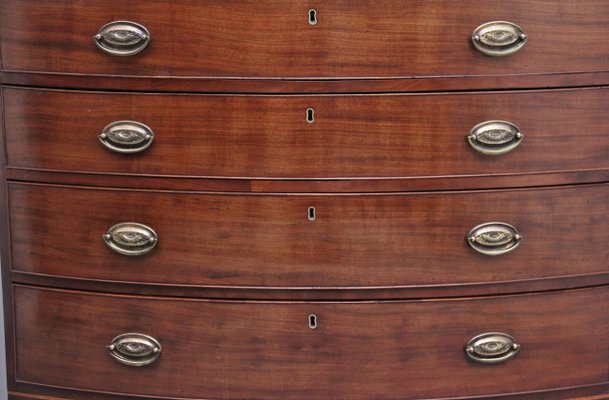 19th Century Mahogany Bowfront Chest Of, Antique Mahogany Dresser Value