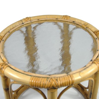 Frosted glass end table deals