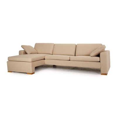 Beige Fabric Corner Sofa Couch For, Can A Leather Couch Be Reupholstered In Fabric