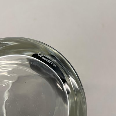 Grand Vase Scavo En Verre De Murano Signé Antonio Da Ros Pour Cenedese - Art Italien