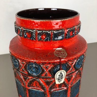 Fat Lava Pottery 92 35 Vase by Bay Ceramics, Germany, 1960s Fat Lava Pottery 92 35 Vase by Bay Ceramics, Germany, 1960s