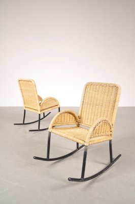Children S Wicker Rocking Chairs 1950s Set Of 2 For Sale At Pamono